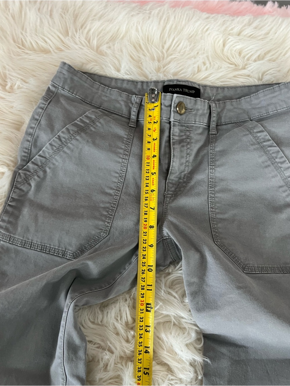 Ivanka Trump Gray Ankle Zip Skinny Pants — Utility Cargo Style - Picture 11 of 13